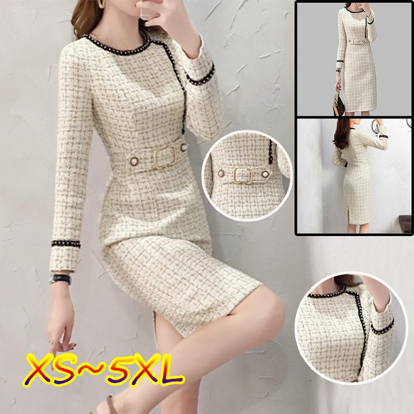 2023 new Woolen dress two-piece autumn/winter long sleeved pullover | eBay